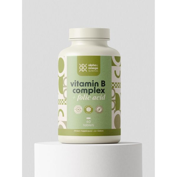 알파 앤 오메가 뉴트리션 비타민B컴플렉스 엽산 건강 지원 에너지 계 <b>비타민B12</b> 비오틴 등 2개월 분 <b>Alp</b>