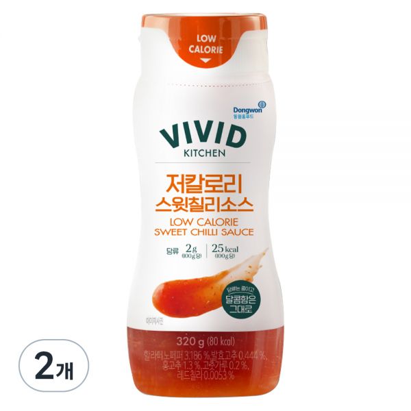 비비드키친 저칼로리 스윗칠리소스, 320g, 2개 (3,980원) (무료)