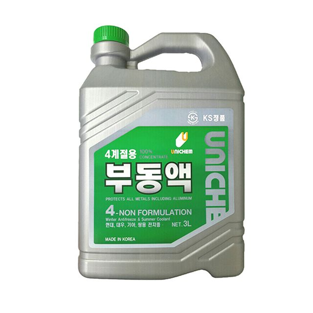 큐 <b>유니켐</b> 4계절용 동결방지 냉각부동액 부동액 3L DL