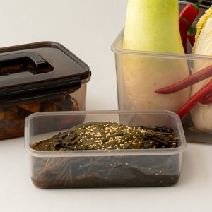 팝잇 색베임 걱정 없는 더 단단한 블랙 김장 김치통 핸디형 밀폐용기 1.5L, 3개