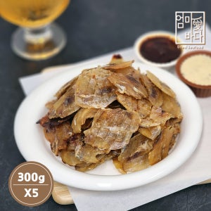 동전쥐포 한입쥐포 1.5kg 상급 구운 300g 5팩 술안주 주전부리 엄마애바다