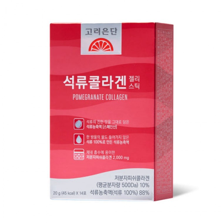 고려은단 석류콜라겐 젤리스틱 20g x 14포 x 1박스, 저분자피쉬콜라겐