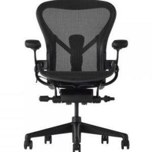 허먼밀러 뉴 에어론 풀체어 풀펑션 의자 그라파이트 B사이즈 플로우휠 포함