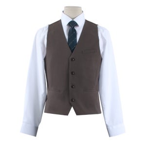 사계절 솔리드 셋업 브라운 정장베스트 조끼 TVS315068