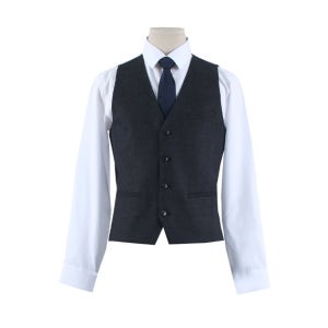 울 그레이 체크 프리미엄 정장베스트 조끼 TVS315063