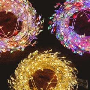 윈터스케치 지네전구 크리스마스 트리전구 연결형 3색 조명 파스텔팝 500구