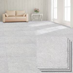 전문가용 비접착식 바닥 데코타일 사무실 거실 현관 사각 노출콘크리트L T6313 3T 600각 9장