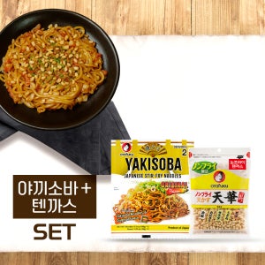 오타후쿠 야끼소바 논프라이 텐까스 SET 볶음우동 캠핑요리 간편식 즉석요리 일식
