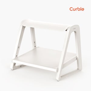 (NEW) 커블 발받침대 풋레스트 책상 의자 사무실 2단 아이보리 단품