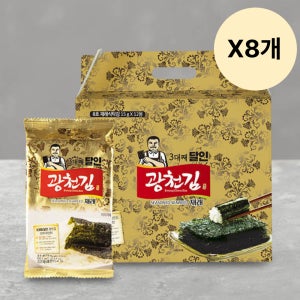 광천김 추석 명절 김 선물세트 달인 8호 12봉 X8개