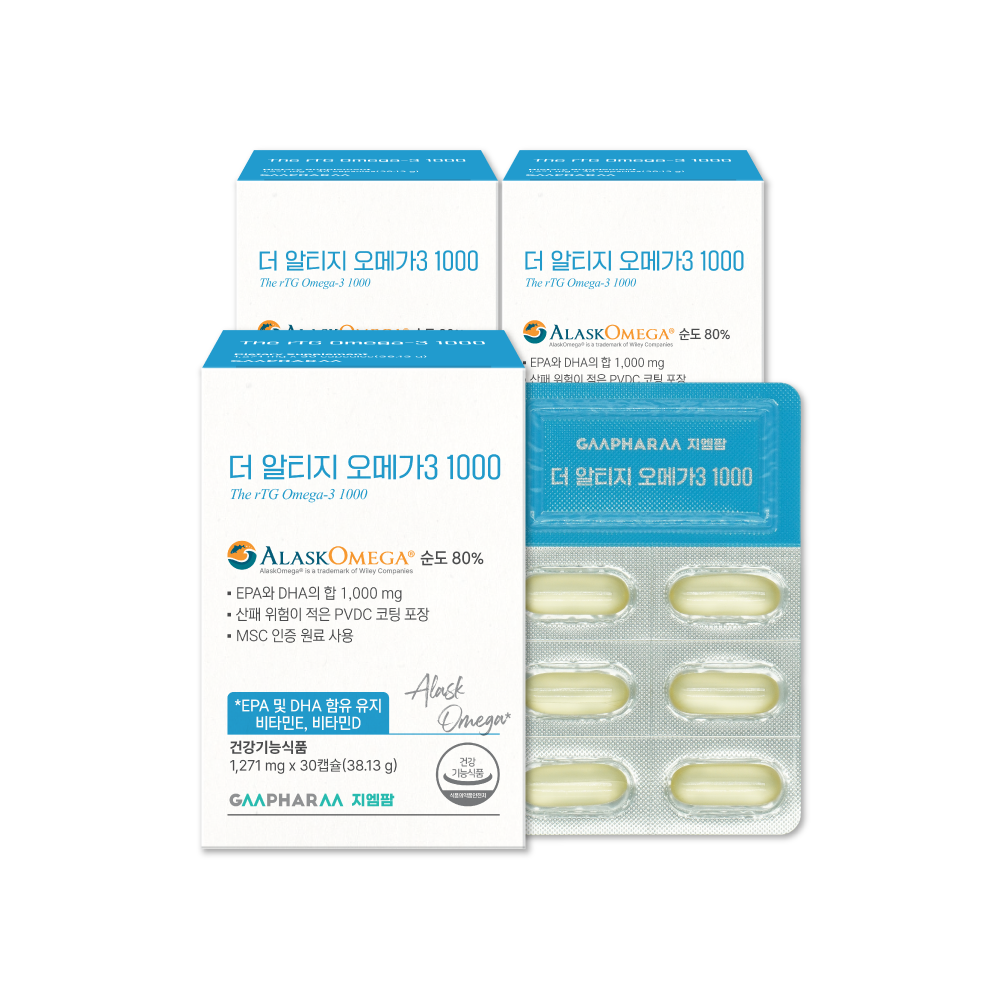 더 알티지 초임계 오메가3 1000 30캡슐, 3개