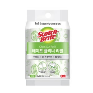 1572 3M 테이프클리너 리필 (중형) (2개입) 100mmX8m 먼지 머리카락 제거 돌돌이