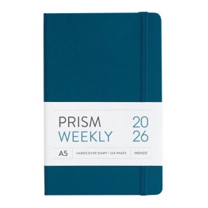 인디고 다이어리 2026 프리즘 A5 위클리 스케줄러 (날짜형 25절 주간) (피콕블루)