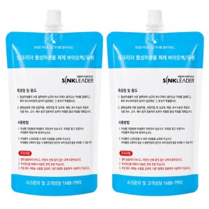 싱크리더 음식물처리기 미생물 300ml(씽크리더 전용) 2개