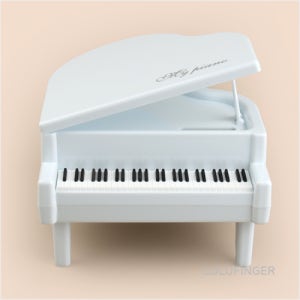 [룰루핑거] 그랜드 피아노 저금통 하양 약 14x15x14cm