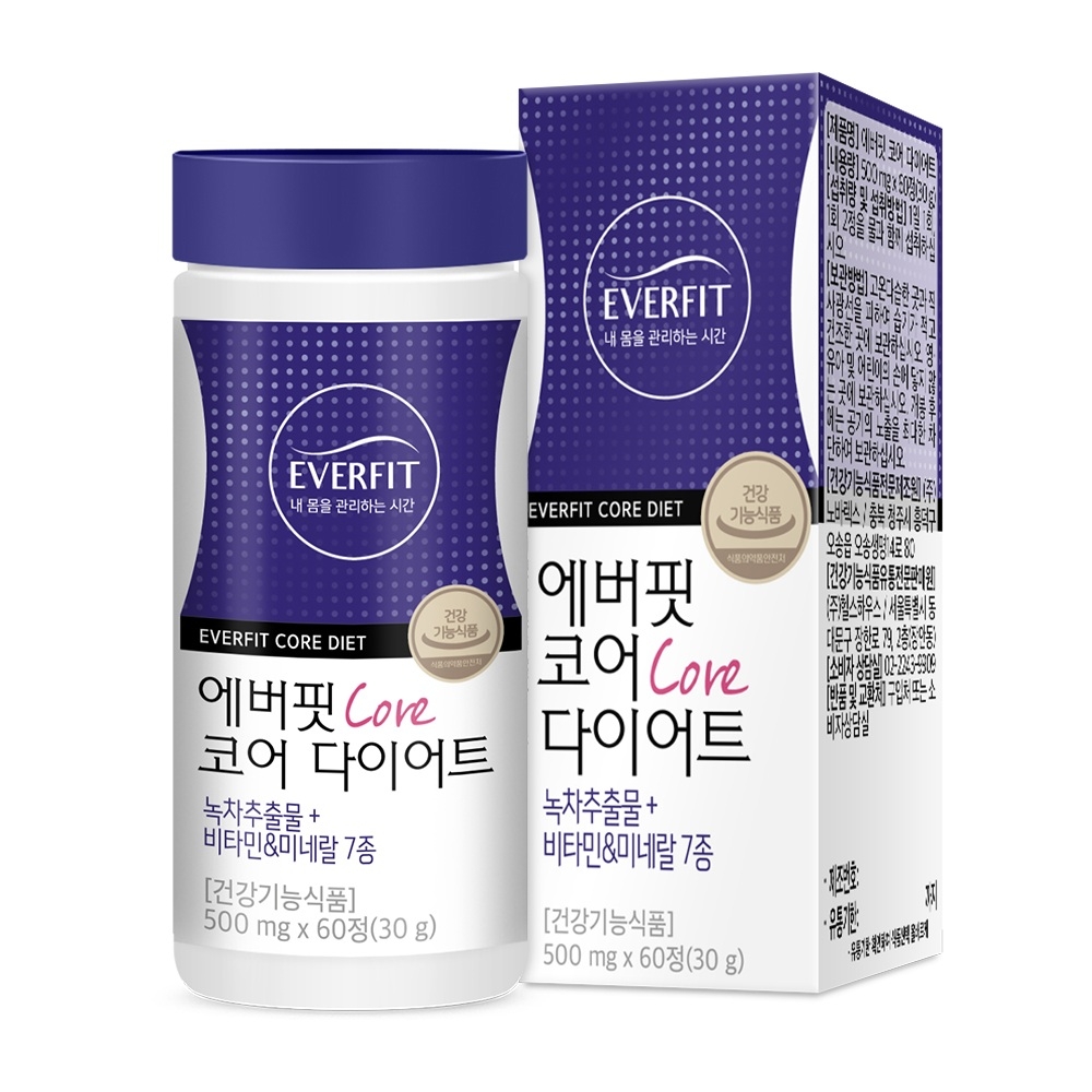 내츄럴플러스 에버핏 코어 다이어트 500mg, 60정, 3개
