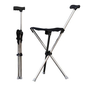지팡이 의자 접이식 스틱의자 휴대용 스툴 이동 중간 휴식