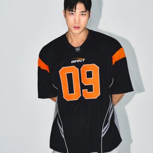 09 APPLIQUE RUGBY JERSEY T-SHIRTS [BLACK]