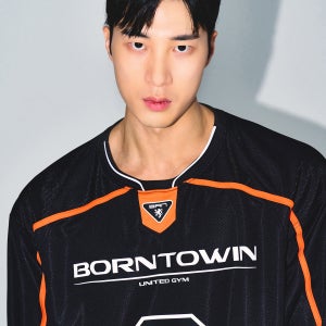 LINE TAPING RUGBY LONG SLEEVE [BLACK]