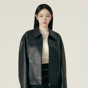 로엠 블루종 페이크 레더 자켓 RMJKF4TR23