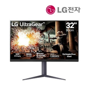 LG 울트라기어 32GS85Q 81cm(32인치) QHD 나노IPS 180Hz 게이밍모니터