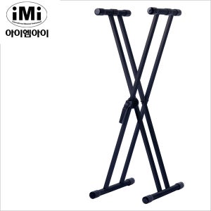 imi 원터치 쌍열 톱니형 디지털피아노 키보드 스탠드 건반 거치대 받침대 KASS-808 블랙