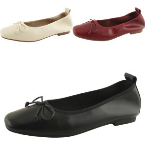 리본 베이직 발레리나 플랫슈즈