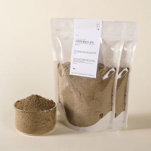 방앗간청년 압력으로 쪄서 볶은 국산 서리태 흑임자 선식 300g 2개