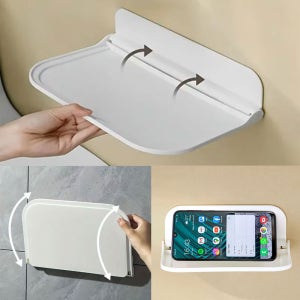 무타공 접이식 벽선반 욕실 공간절약 인테리어 부착선반 다용도 받침대