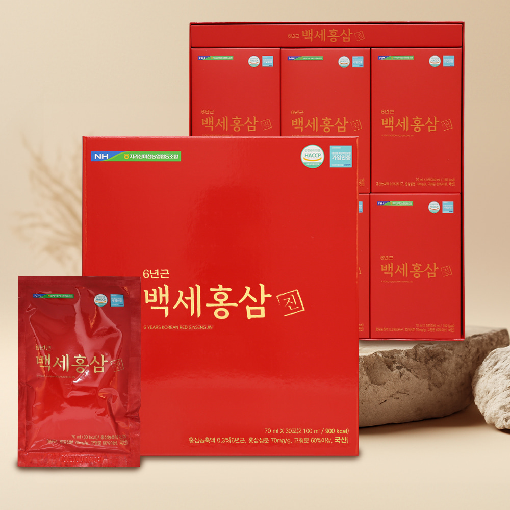 지리산 마천농협 6년근 백세 홍삼 진 70ml x 30포,넥스트레이트