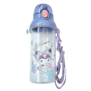 쿠로미 원터치 클리어 물병 480ml 투명 편리한 휴대용 보틀