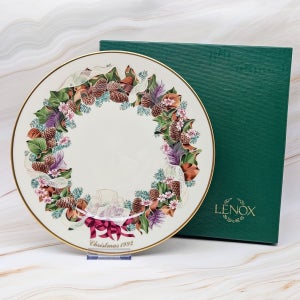 [Antique]레녹스 크리스마스 1992년 한정판 리스 장식접시