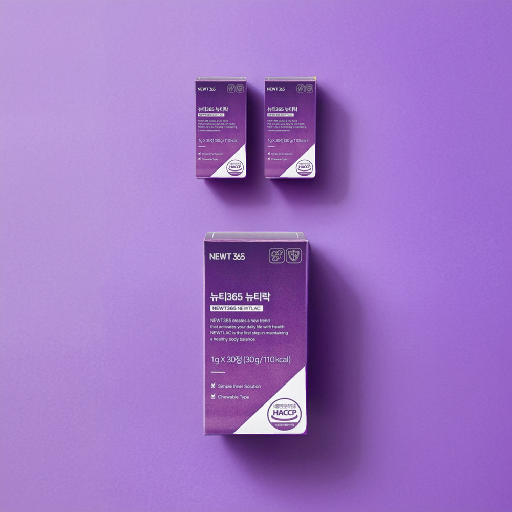 <b>뉴티</b>365 <b>뉴티</b>락 유산균 K낙산균 쾌변 유산균 30정, 3개