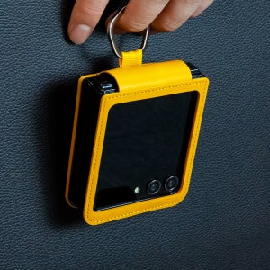 Z플립 힌지보호 카드 지갑 링 가죽 케이스 제트플립 선샤인옐로우, 갤럭시Z 플립7