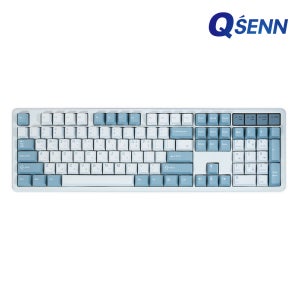 QSENN Q104 PBT 풀윤활 가스켓 유무선 기계식 키보드 슈팅스타 YSY실론밀크축