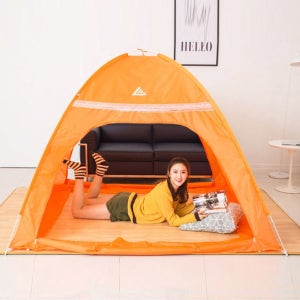 집안텐트 양문형 겨울 보온 난방텐트 1-2인용
