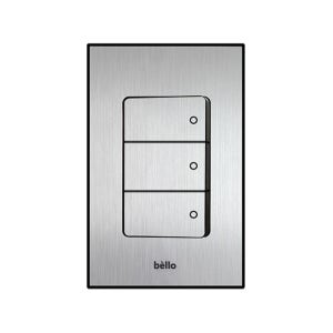 3구 전등스위치 거실 전등 방 스위치 국산 벨로 실버 헤어라인