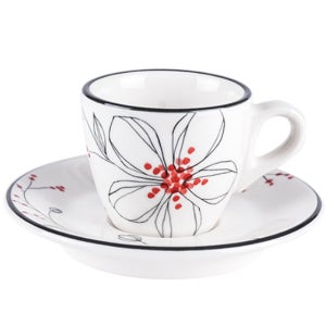 [누보] 세라믹시리즈 에스프레소잔 모던플라워