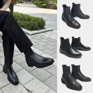 남성첼시부츠 남자키높이부츠 지퍼 소가죽 앵클 모음전 (연예인협찬)
