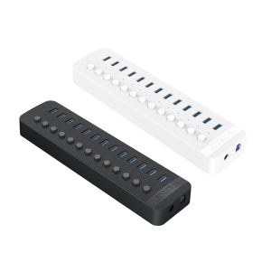 오리코 유전원 USB3.0 허브 13포트 12V아답터 5Gbps 개별스위치 CT2U3-13AB