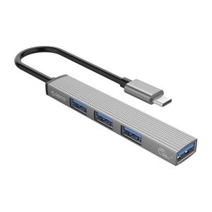 오리코 무전원 USB3.0 USB2.0 허브 4포트 C타입 알루미늄 케이블일체형 AH-13