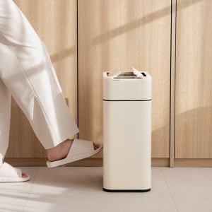 다룸 자동 센서 쓰레기통 날개형 20L, 아이보리