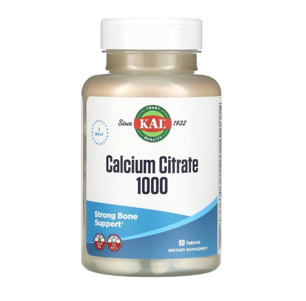 KAL 구연산 <b>칼슘 시트레이트 1000mg</b> 90정 1개월분 Calcium