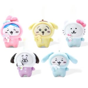 먼작귀 농담곰 치이카와 x 산리오 공동 콜라보 인형 키링 멜로디 우사기 키티