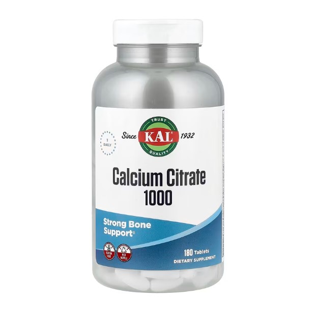 KAL 구연산 <b>칼슘 시트레이트 1000mg</b> 180정 2개월분 Calcium