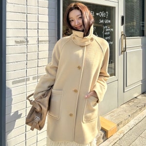 [인플루언서 PICK] 마인드브릿지 캐시미어 하프 맥코트 MZCA7211