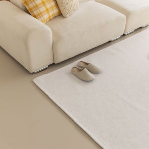 네추럴 방수러그 사이잘룩 대형 거실 식탁 카페트 정원형 200