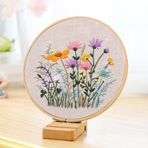 DIY프랑스자수 패키지 야생화 홈데코 자수틀 도안