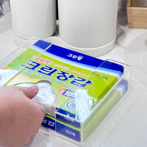 투명 위생장갑 디스펜서 아크릴 정리함 벽걸이 케이스