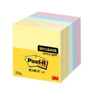 3M 포스트잇 654-5A 76x76 알뜰팩